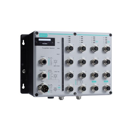 Moxa Layer 3 Mgd Eth Swtch w/16 10/100Baset Prts, 2, Tn-5818A-2Gtxbp-Wv-Ct-T TN-5818A-2GTXBP-WV-CT-T